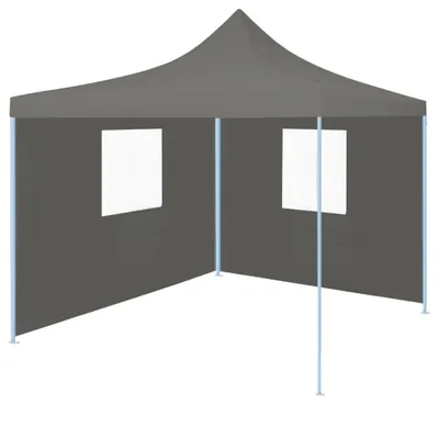 Produktbild von Faltzelt Partyzelt Pop-Up mit 2 Seitenwänden 3 x 3 m Anthrazit