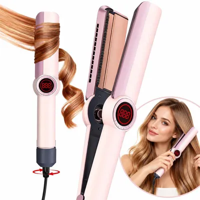Produktbild von Straightener, Infrarot Glätteisen 2-in-1, Haarglätter, Hair waver mit Ionen, 7 Temperaturstufen bis 230 °C