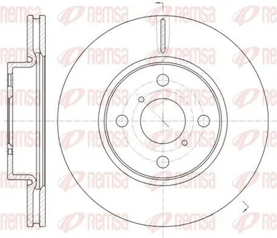 Produktbild von 2x REMSA Bremsscheibe 61169.10 vorne für TOYOTA Yaris Schrägheck (_P9_) 258mm