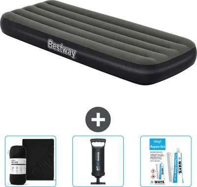 Produktbild von Bestway Luftmatratze – 1 Person – 76 x 185 x 25 cm – Grün – im Lieferumfang enthalten Zubehör