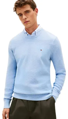 Produktbild von Pullover Rundhals Tommy Hilfiger hellblau Struktur