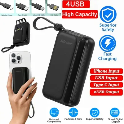 Produktbild von 90000mAh Powerbank Externer Batterie Ladegerät ZusatzAkku 4 USB Für Alle Handy