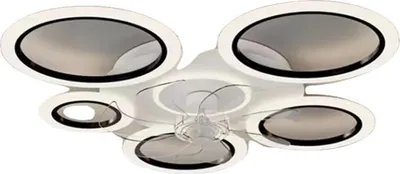 Immagine prodotto di Ventilatore da soffitto, telecomando, luce LED dimmerabile, nero