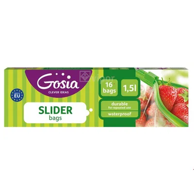 Obrázek produktu pro Sáček PE 18 x 21 cm se zipem/1,5 l. (16 ks)