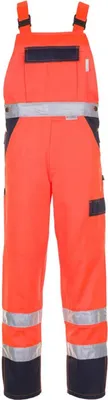 Produktbild von Größe 48 Herren Planam Warnschutz Latzhose 2-farbig orange marine Modell 2026