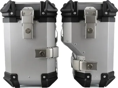 Zdjęcie produktu dla torba motocyklowa 38L, wytrzymały stop aluminium, wodoodporna konstrukcja, srebrna-2