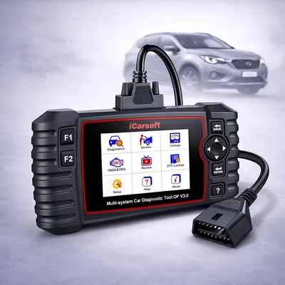 Produktbild von iCARSOFT OBD2 DIAGNOSEGERÄT SCANNER OP V 3.0 kompatibel mit Opel Vauxhall inkl. e Updates