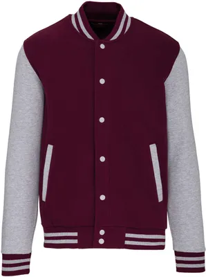 Produktbild von Kariban Uni Sweatjacke Sweat-Jacke Hoodie Jacke Sweat Sweatshirt, Größe:L, Farbe:Wine/Oxford Grey