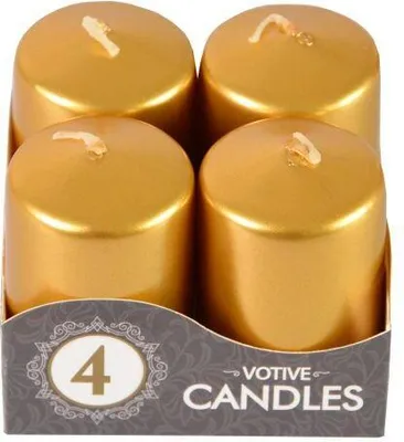Produktbild von Adventskerze 60x40mm gold (4 Stück)