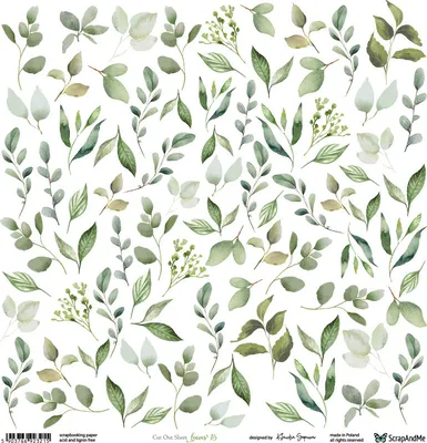 Image de Papier scrapbooking 30x30 - ScrapAndMe - Feuilles 15 - feuille découpée