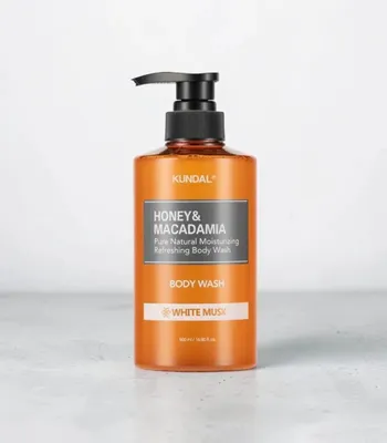 Obrázek produktu pro Kundal - Honey & Macadamia Pure Body Wash - White Musk - Hydratační sprchový gel 500ml