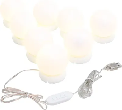 Obrázok produktu pre vidaXL Zrkadlové svetlo s 8 žiarovkami LED teplá biela a studená biela