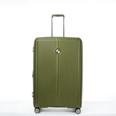 Image de Valise de voyage Verage Rome Spinner, grande taille (L), avec serrure à combinaison TSA – Coque rigide extensible. Couleur : vert olive