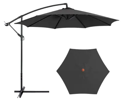 Obrázek produktu pro Zahradní slunečník s bočním uchycením, 350 × 250 cm, s nastavitelným sklonem, antracitový