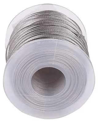 Obrázok produktu pre Drôtový kábel, priemer 0,8 mm - Nerezová oceľ 304 - Vysoká nosnosť - 100 metrov - Odolný voči korózii - Hladký povrch - Oceľový lano