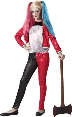 Produktbild von Harlekin-Mädchenkostüm Halloween-Kostüm schwarz-rot-weiss 3-4 Jahre (98-115 cm)