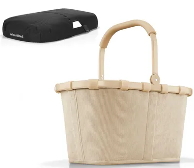 Produktbild von reisenthel Einkaufskorb Tasche Korb carrybag frame cord sand BK6053 + Cover