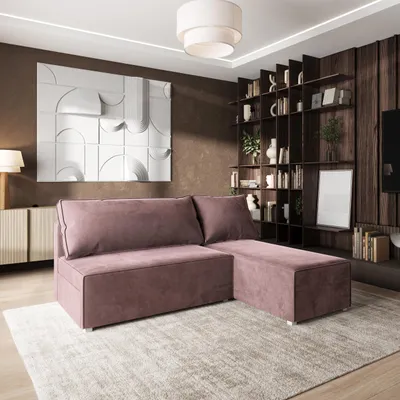 Produktbild von Masseno Ecksofa BRISO M mit Schlaffunktion L-Form, Sofa mit Bettkasten, Wohnzimmersofa, Couch, Soffa, Bettsofa, Couchgarnitur- Lila, MONOLITH 62