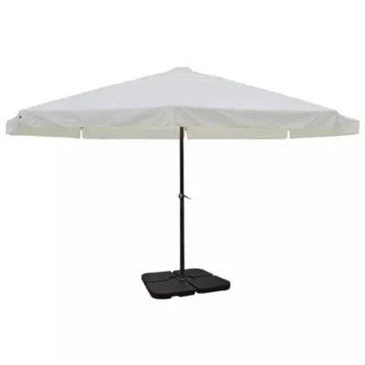 Produktbild von Sonnenschirm Aluminium weiss mit Schirmständer