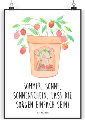 Produktbild von Mr. & Mrs. Panda Bild Sommerfreude DIN A4 - Weiß - Geschenk, Motive, Plakat, Sommerferien, drucke, Summer Vibes, Gemütlichkeit, Kunstdruck, Abschiedsgeschenk, Strand