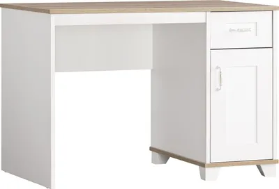 Produktbild von Schreibtisch Freya in Weiß/Holzoptik