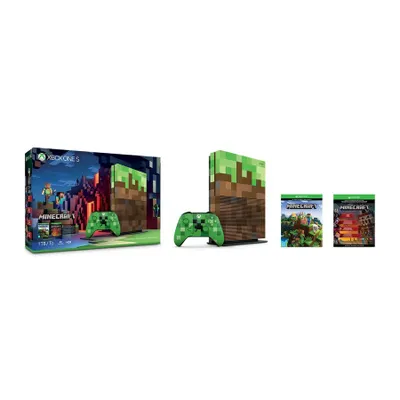 Produktbild von Microsoft Xbox One S Minecraft Limited Edition Bundle 1TB, Xbox One S, Weiß, 8192 MB, DDR3, AMD Jaguar, AMD Radeon