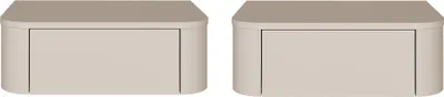 Immagine prodotto di Selsey Luvio - Set di 2 comodini a parete con cassetti, 59 cm, grigio cachemire