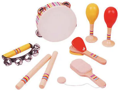 Produktbild von Mein Erstes Instrumenten Set, Musikinstrumente, Spielzeug von Lelin 8 teilig, L21003
