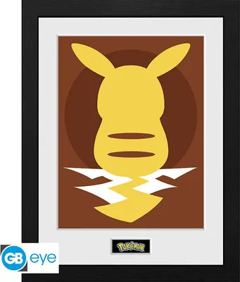 Produktbild von Pokémon - Pikachu Silhouette - Gerahmter Kunstdruck