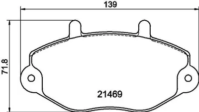 Produktbild von HELLA Bremsbeläge Satz Vorne Bremsklötze für FORD TRANSIT MK-5 Bus (E) 8DB 355 006-401