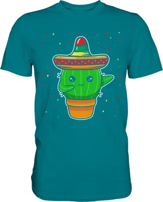 Produktbild von Party Mexiko Kaktus T-Shirt – Diva Blue / L