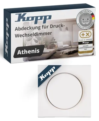 Produktbild von Kopp ATHENIS Dimmer-Abdeckung Reinweiß 5.5x5.5cm IP20 LED-Dimmer Kunststoff