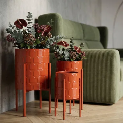 Productafbeelding van Vaashouder Archy Set, 3 Stuks, Maten: Ø 36X56,5, Ø 30X48,5, Ø 24X37,5