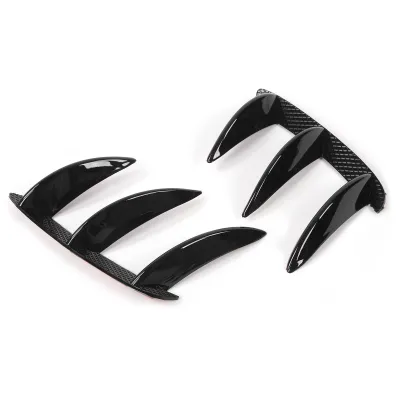Image de 2 pièces : Ailettes de ventilation pour séparateur de pare-chocs arrière, compatibles avec Mercedes-Benz W176 AMG Line 20132018