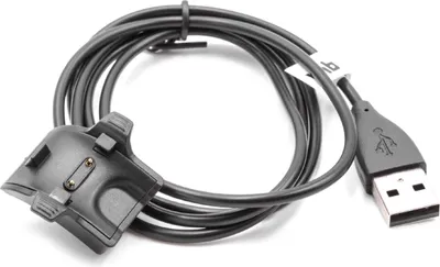 Produktbild von vhbw USB Ladekabel kompatibel mit Huawei Honor Band 4, Band 3 Smartwatch Fitnesstracker - Ladestation Schwarz, 100 cm
