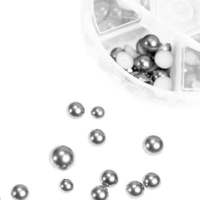Produktbild von 1 Box / 690 Schmucksteine Cabochons Klebesteine Kuppel 412x26mm, Farbwahl, Farbe:grau