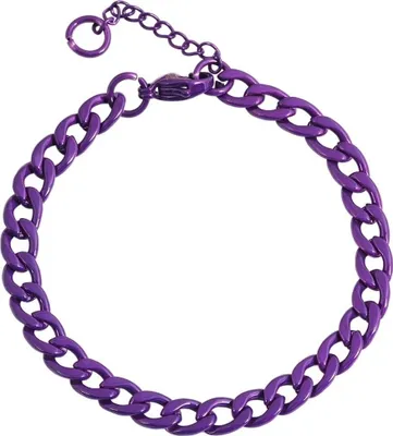 Produktbild von Akzent Panzerketten-Armband aus Edelstahl in Lila