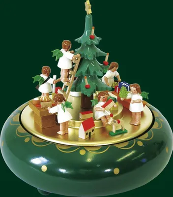 Produktbild von Spieldose Engelheimlichkeit am Weihnachtsbaum Höhe= 18cm NEU