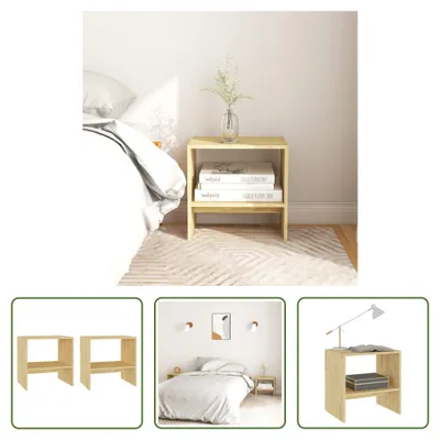 Immagine prodotto di The Living Store Comodini 2 pezzi 40x30,5x40 cm in legno di pino massiccio