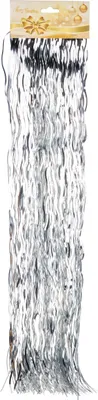 Produktbild von Lametta silber, gedreht, Länge: 50 cm, 2 mm breit