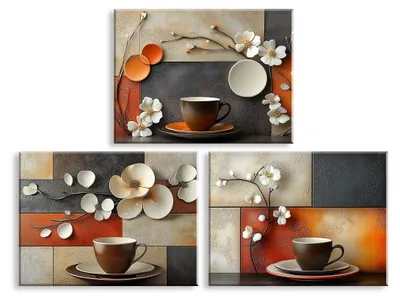 Immagine prodotto di Omgoods - Set di 3 quadri decorativi su tela per la decorazione della parete