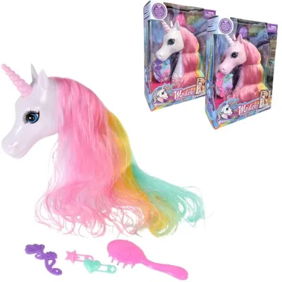 Immagine prodotto di Testa per lo styling di unicorno con accessori, set da 5 pezzi