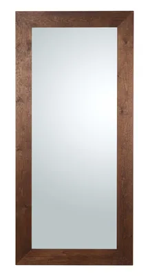 Produktbild von MO.WA Wandspiegel Gross, Großer Holzspiegel Ganzkörperspiegel 82x182 Wenge Braun Holzrahmen Garderobespiegel Flurspiegel Modern Bodenspiegel