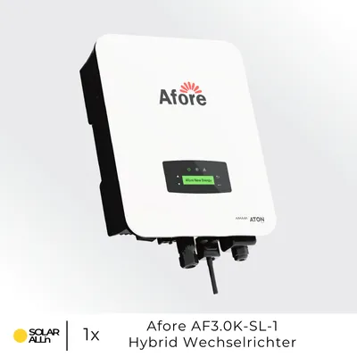Produktbild von 3640Wp/3kW Hybrid PV-Anlage | 8x JA Solar Module Bifazial 455Wp | Afore Hybrid Wechselrichter 1-Phasig LV | App & WiFi