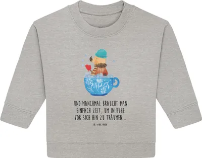 Produktbild von Mr. & Mrs. Panda Organic Baby Pullover Nachtfalter Schaumbad 24. - 36. Monat - Heather Grey - Geschenk, Bullover, Ziele, Baden, Lustige Sprüche, Badezimmer, WC, Tasse