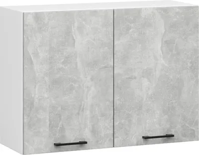 Produktbild von Wandhängender Küchenschrank 80 cm VERMINA - weiß / Beton