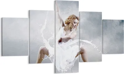 Produktbild von Bild auf Leinwand - Leinwandbild - Frau Tänzerin Ballett - 125x70cm - Wand Bild - Wanddeko - Leinwanddruck - Bilder - Kunstdruck - Wanddekoration - Leinwand bilder - Wandkunst - EA125x70-2665