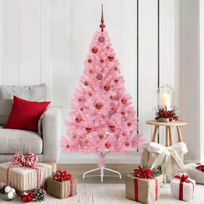 Immagine prodotto di Maison Exclusive - Albero di Natale artificiale preilluminato Rosa 150 cm PVC