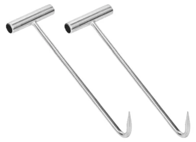 2 T-Haken aus Edelstahl, 30x10x6 cm, multifunktional