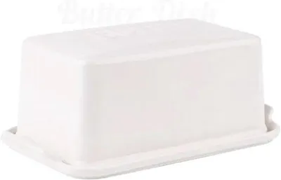 Produktbild von Famanu Keramische Butterdose - Elegantes Design, Größe S - Weiß
